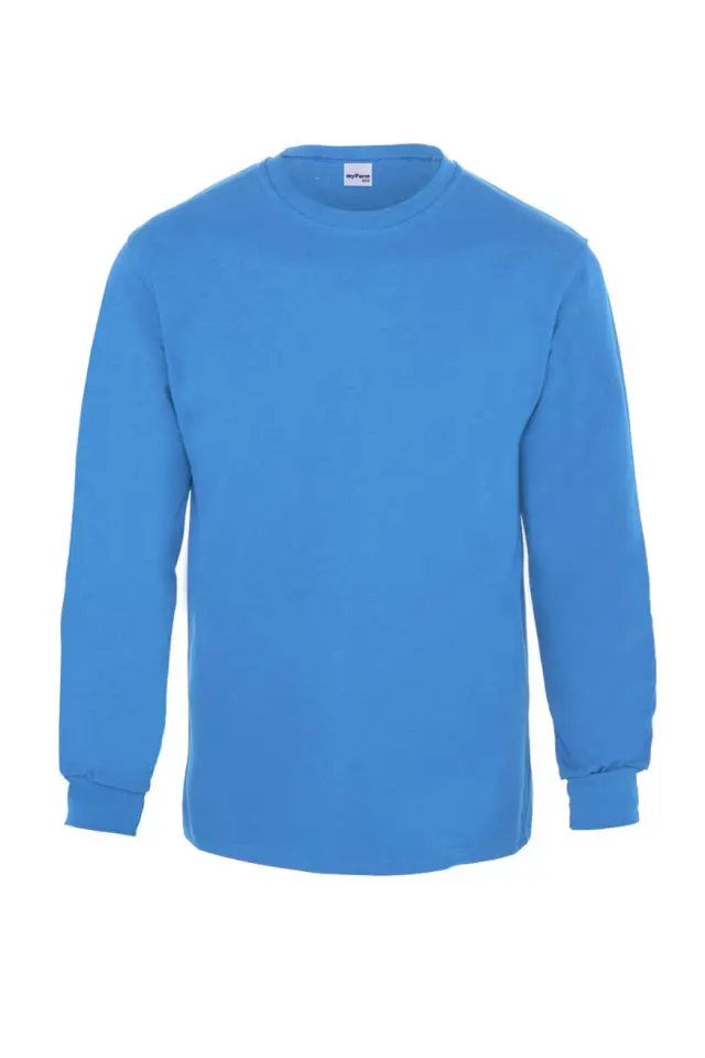 Myform Eco 8125 Turkuaz Bisiklet Yaka Sweatshirt