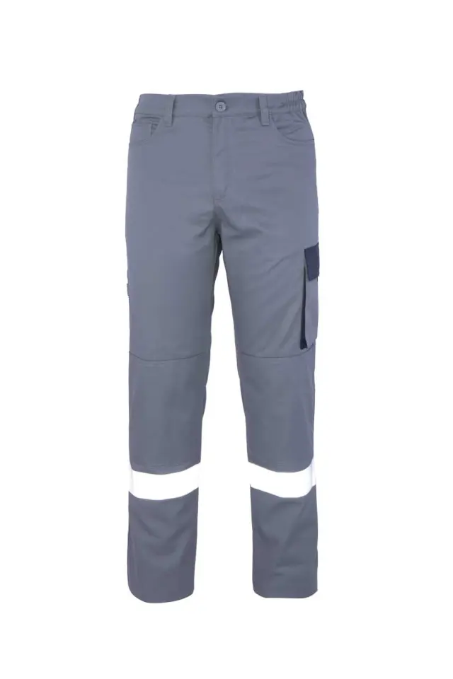 Myform Palmira Plus 2141 Gri Reflektörlü İş Pantolonu