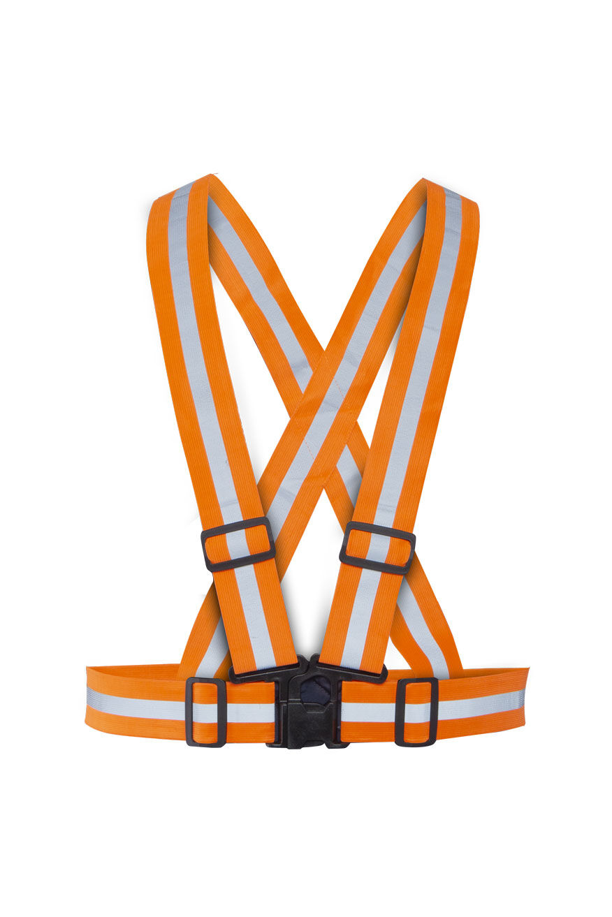 Myform 15160 Hi-Vis V Strap Turuncu Reflektörlü Yelek