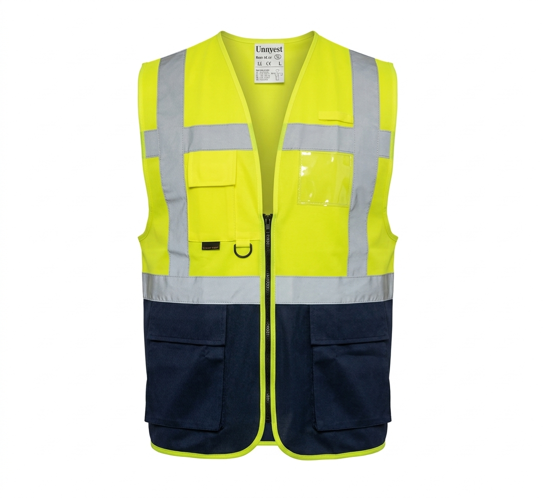 Uniwest UW-211 Yönetici Mühendis Yeleği Sarı/Lacivert