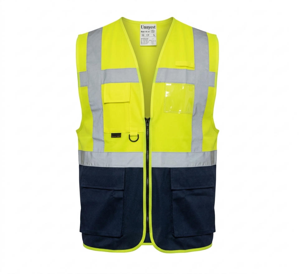 Uniwest UW-211 Yönetici Mühendis Yeleği Sarı/Lacivert