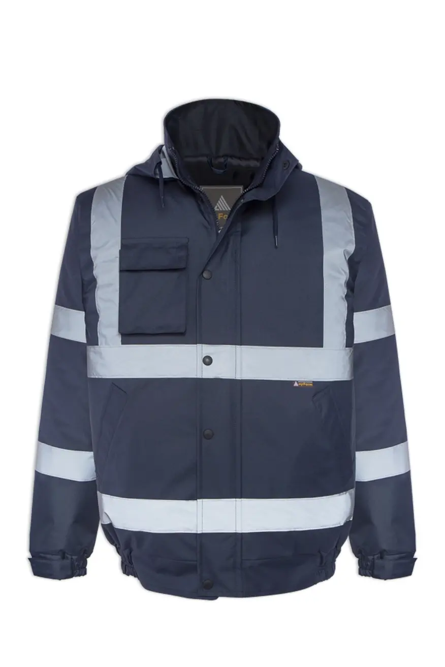 Myform 3128 Lacivert Reflektörlü Bomber İş Montu