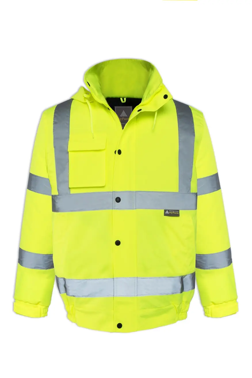 Myform 3125 Sarı Reflektörlü Hi-Vis Bomber İş Montu