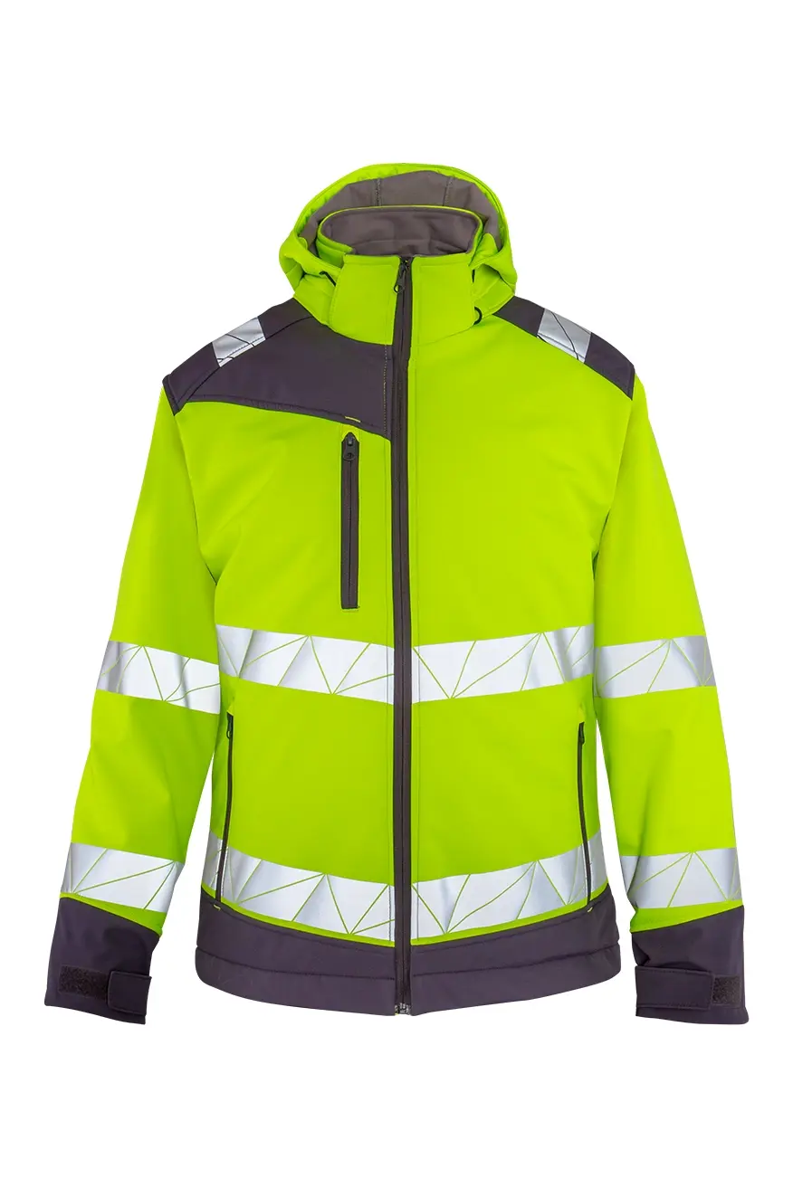 Myform 3132 Sarı Reflektörlü Hi-Vis Softshell İş Montu