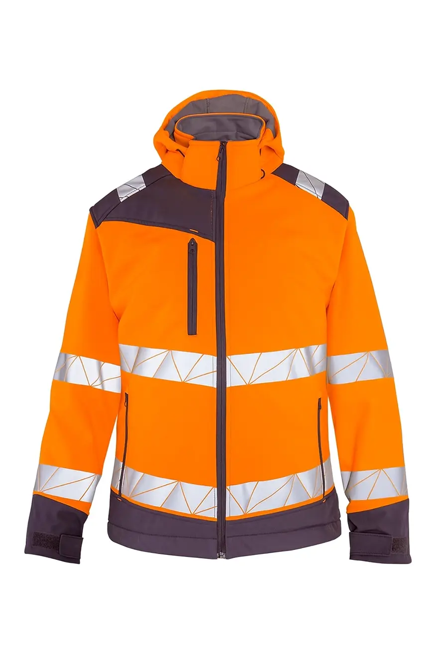 Myform 3132 Turuncu Reflektörlü Hi-Vis Softshell İş Montu
