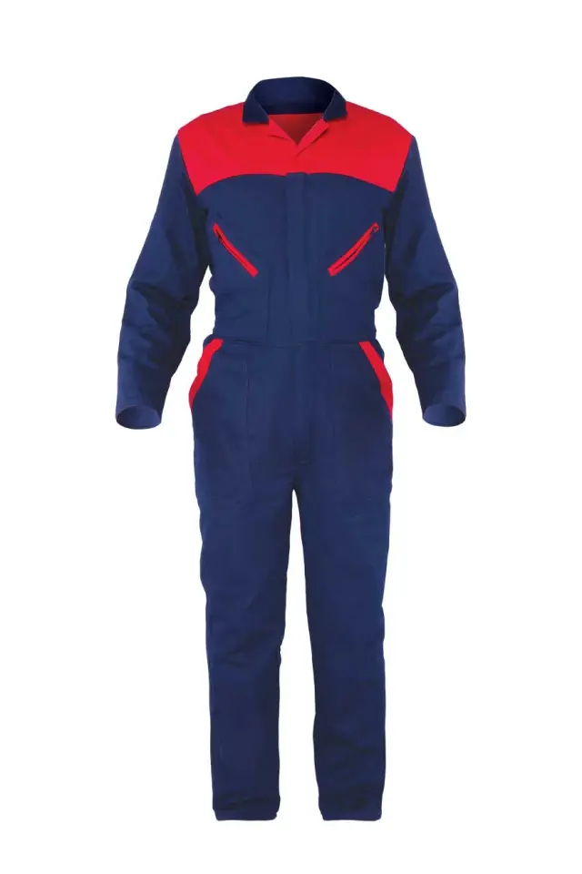 Myform Rescue 10102 Klasik Lacivert/Kırmızı İş Tulumu
