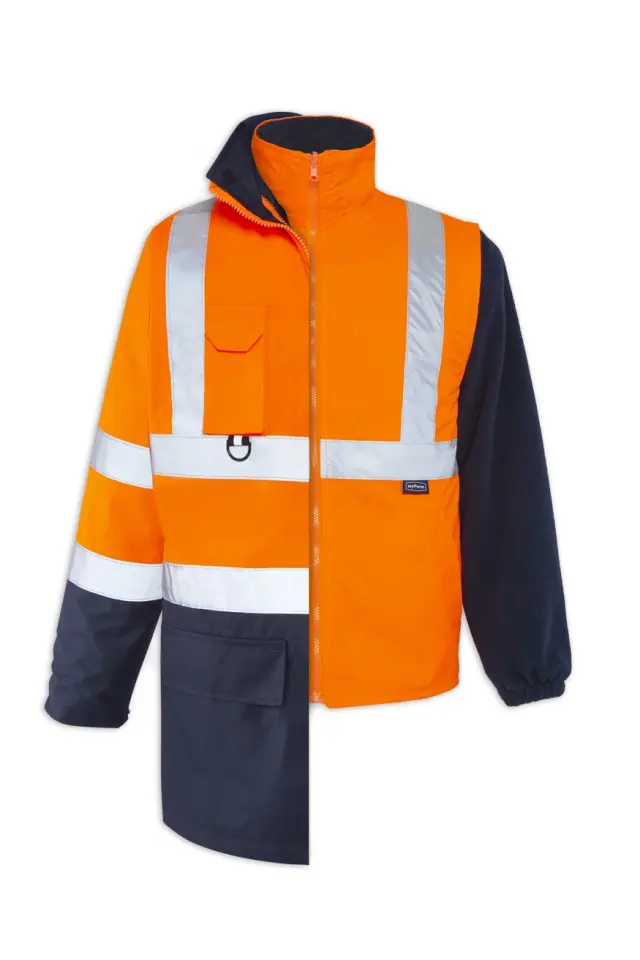Myform Hi-Vis 4121 5 IN 1 Turuncu/Lacivert Reflektörlü Kaban