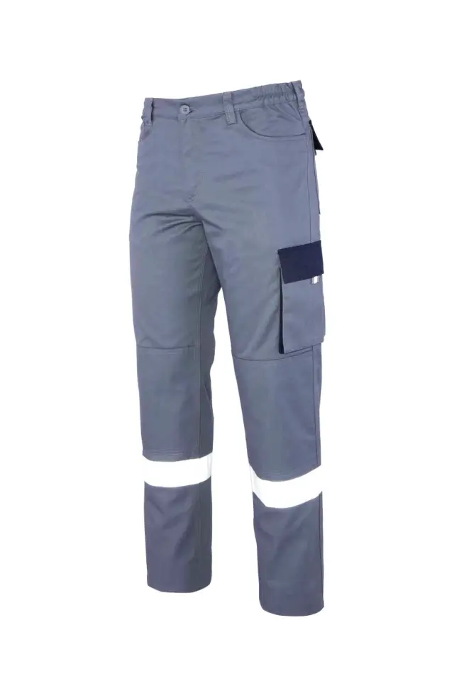 Myform Palmira Platin 2162 Gri/Lacivert İş Pantolonu