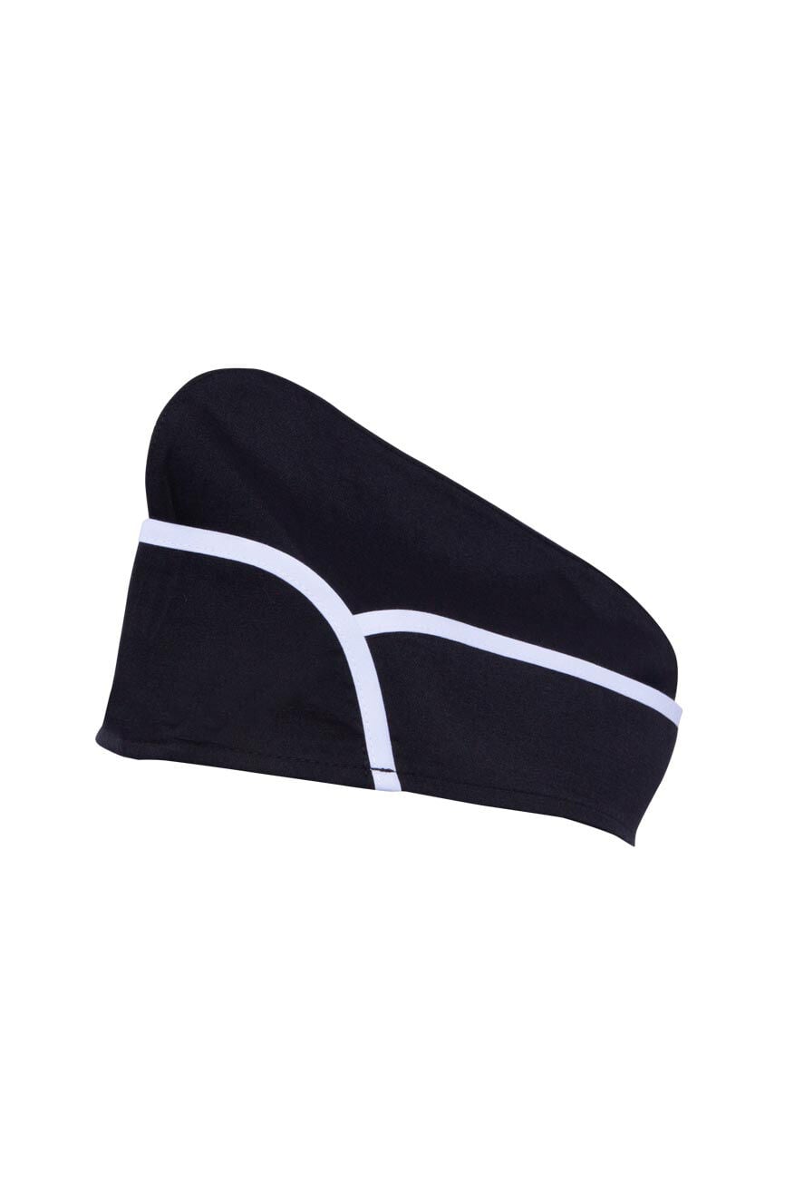 Myform Kayık Kep 11106 Siyah/Beyaz Aşçı Kepi