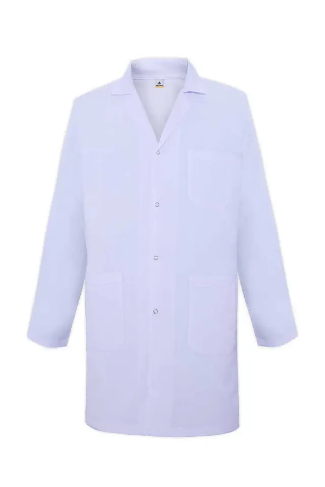 Myform 6106 Beyaz Çıtçıtlı Erkek İş Önlüğü