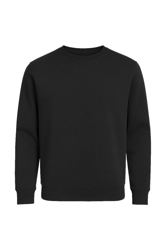 Myform Comfort Bisiklet Yaka 8164 Siyah Sweatshirt