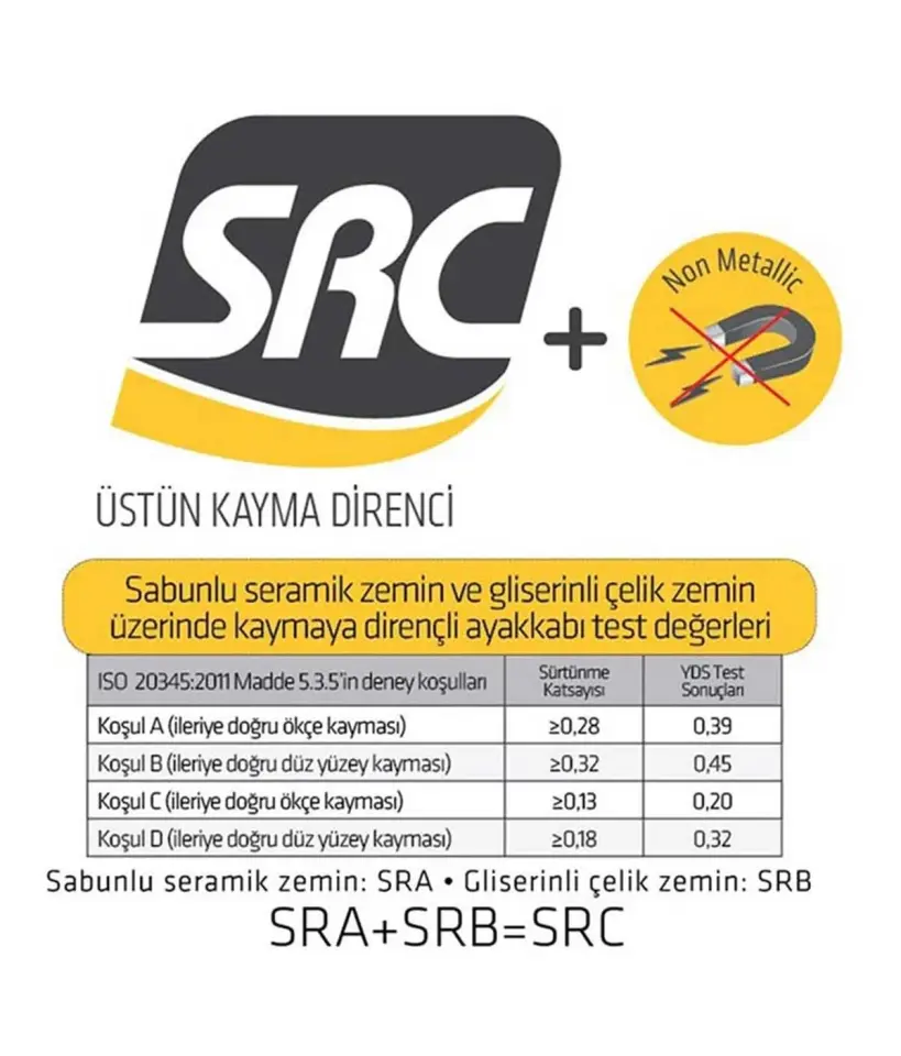 YDS UL 100 S3 POLYCAP BURUN VE L-PROTECTİON ARA TABAN İŞ AYAKKABISI