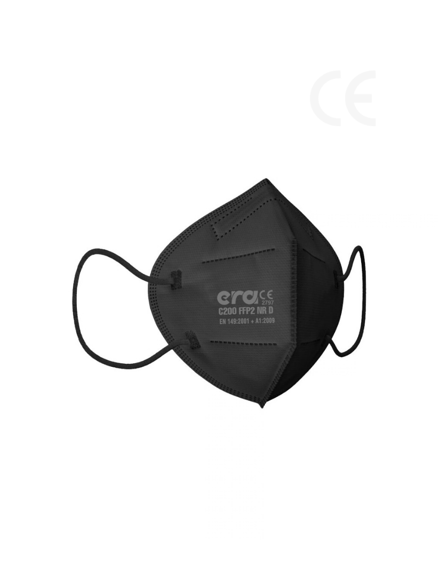 ERA C200 FFP2 NR KN Serisi Siyah Solunum Maskesi 1200 Adet