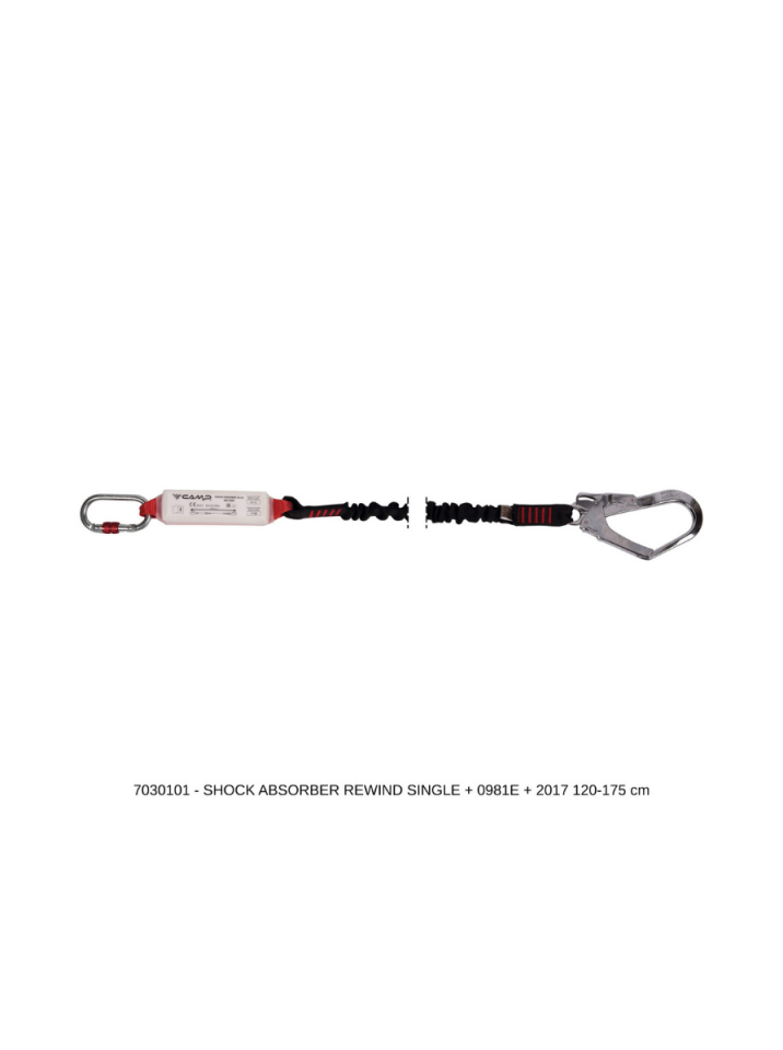 CAMP 7030101 Rewind Şok Emicili Elastik Lanyard