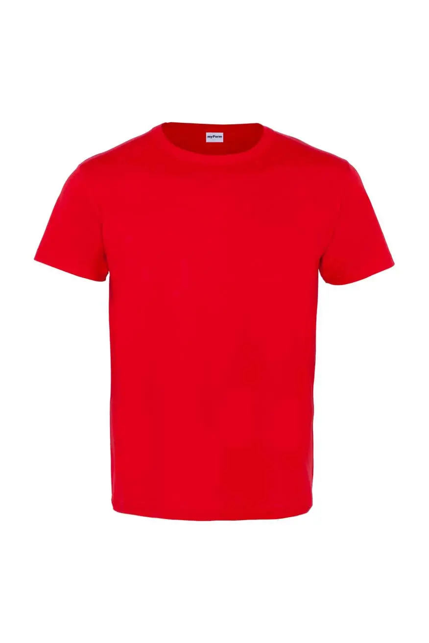 Myform Festival Bisiklet Yaka 8113 Kırmızı T-Shirt