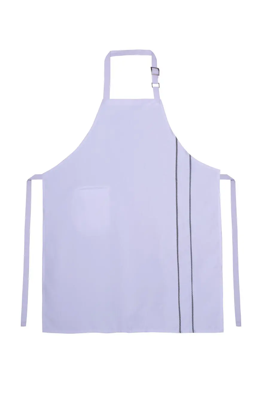 Myform Apron 6111 Beyaz Pötikare Askılı İş Önlüğü
