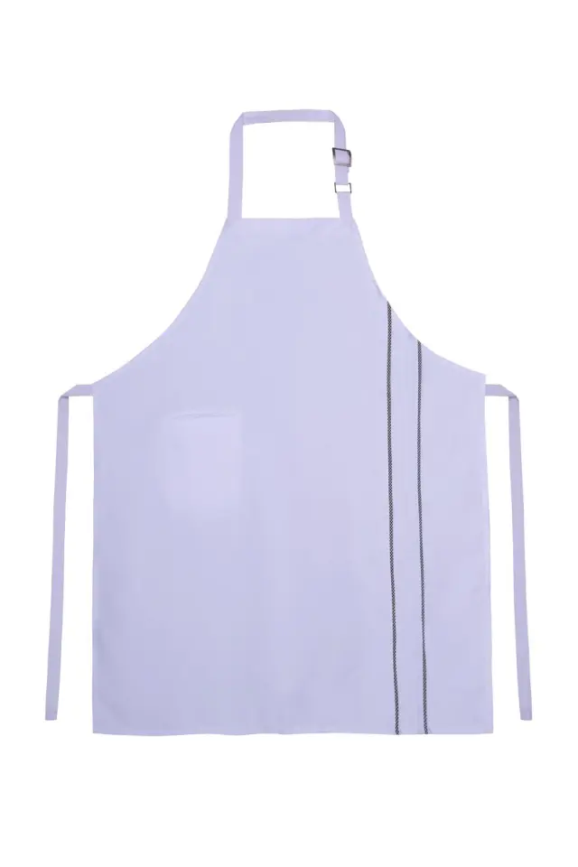 Myform Apron 6111 Beyaz Pötikare Askılı İş Önlüğü