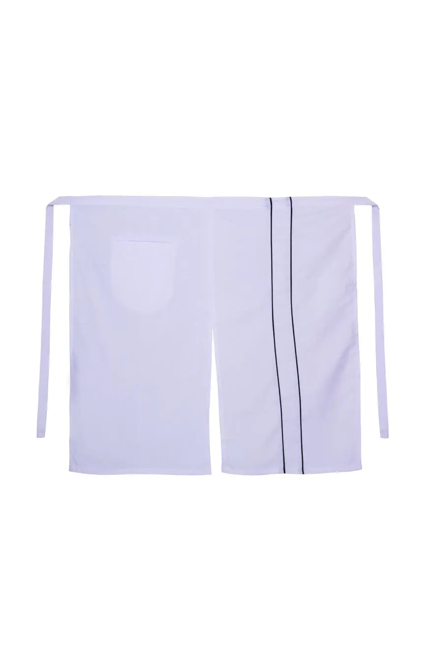 Myform Apron 6114 Beyaz Belden Cepli İş Önlüğü