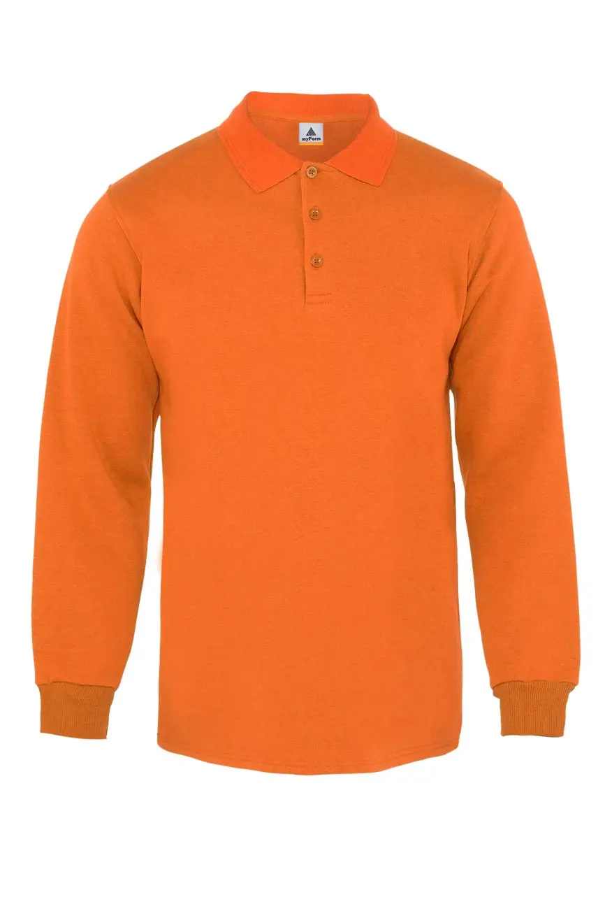 Myform Comfort 8115 Turuncu Polo Yaka Sweatshirt