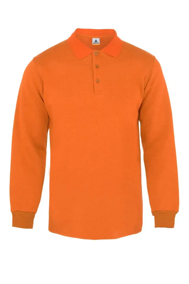 Myform Comfort 8115 Turuncu Polo Yaka Sweatshirt
