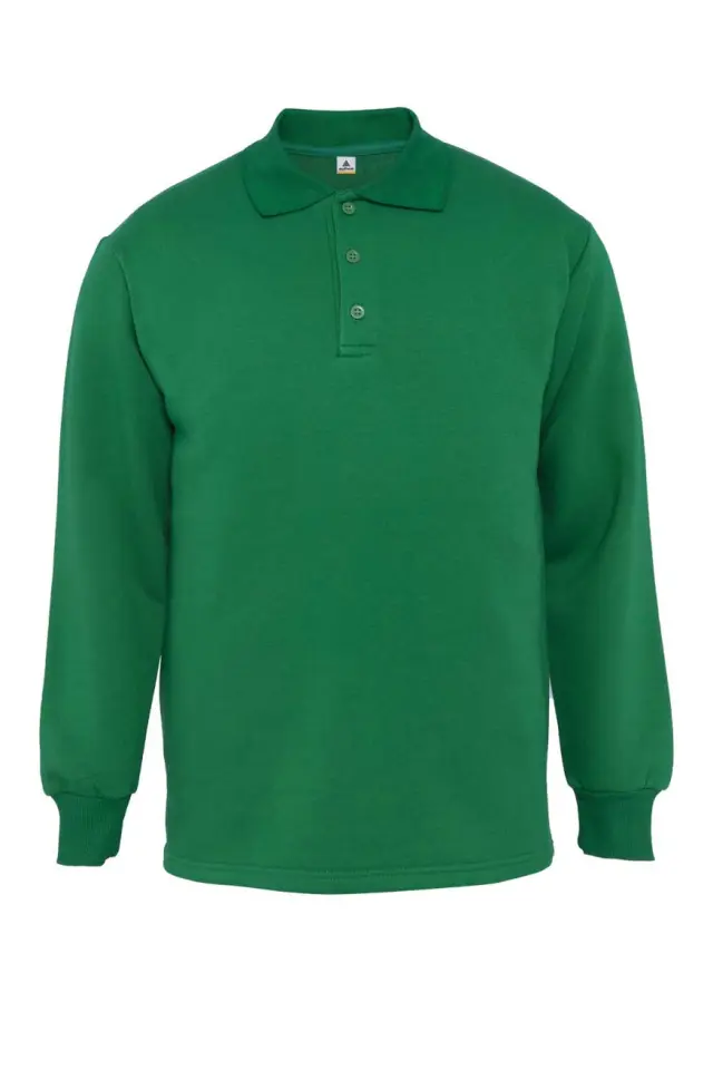 Myform Comfort 8115 Yeşil Polo Yaka Sweatshirt