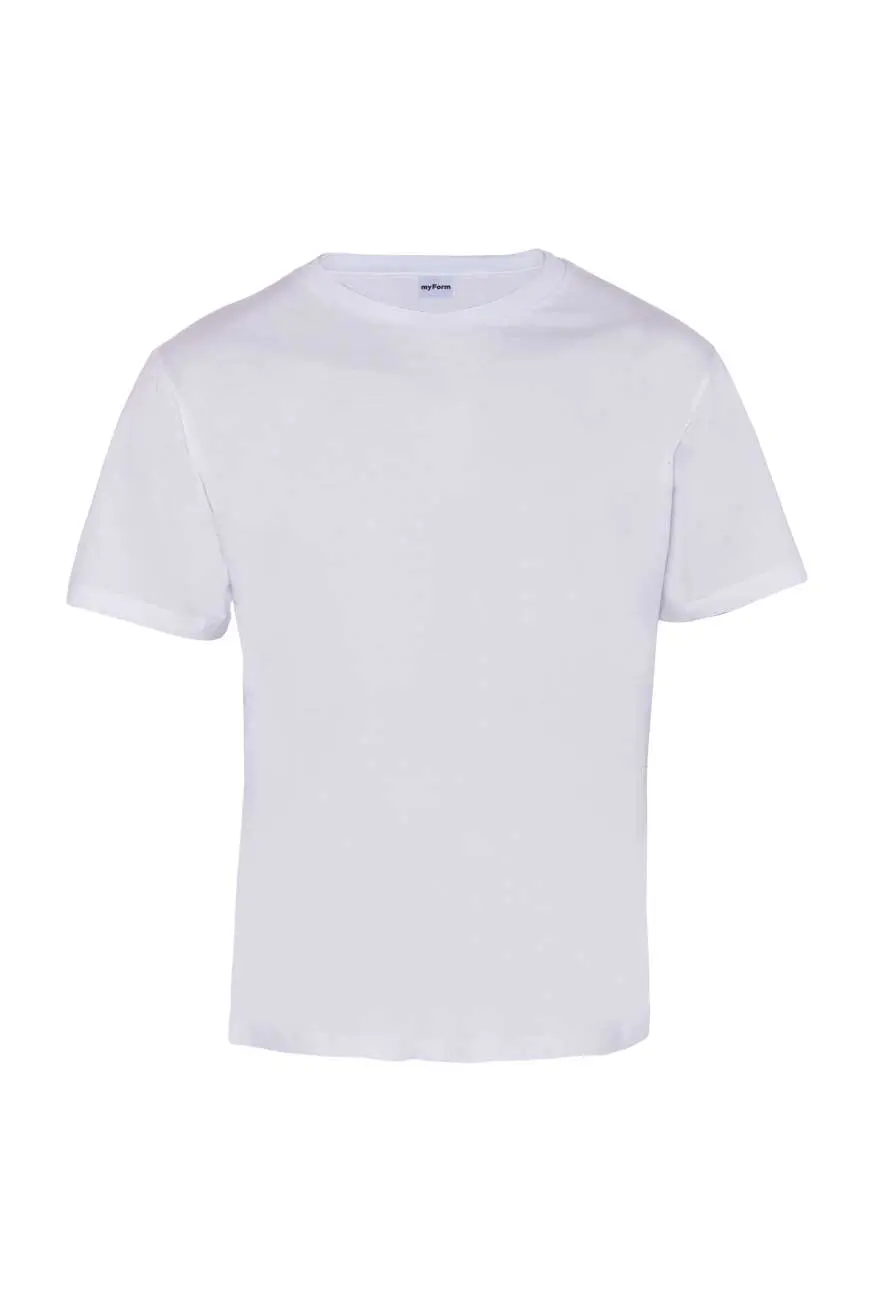 Myform Festival Bisiklet Yaka 8113 Beyaz T-Shirt