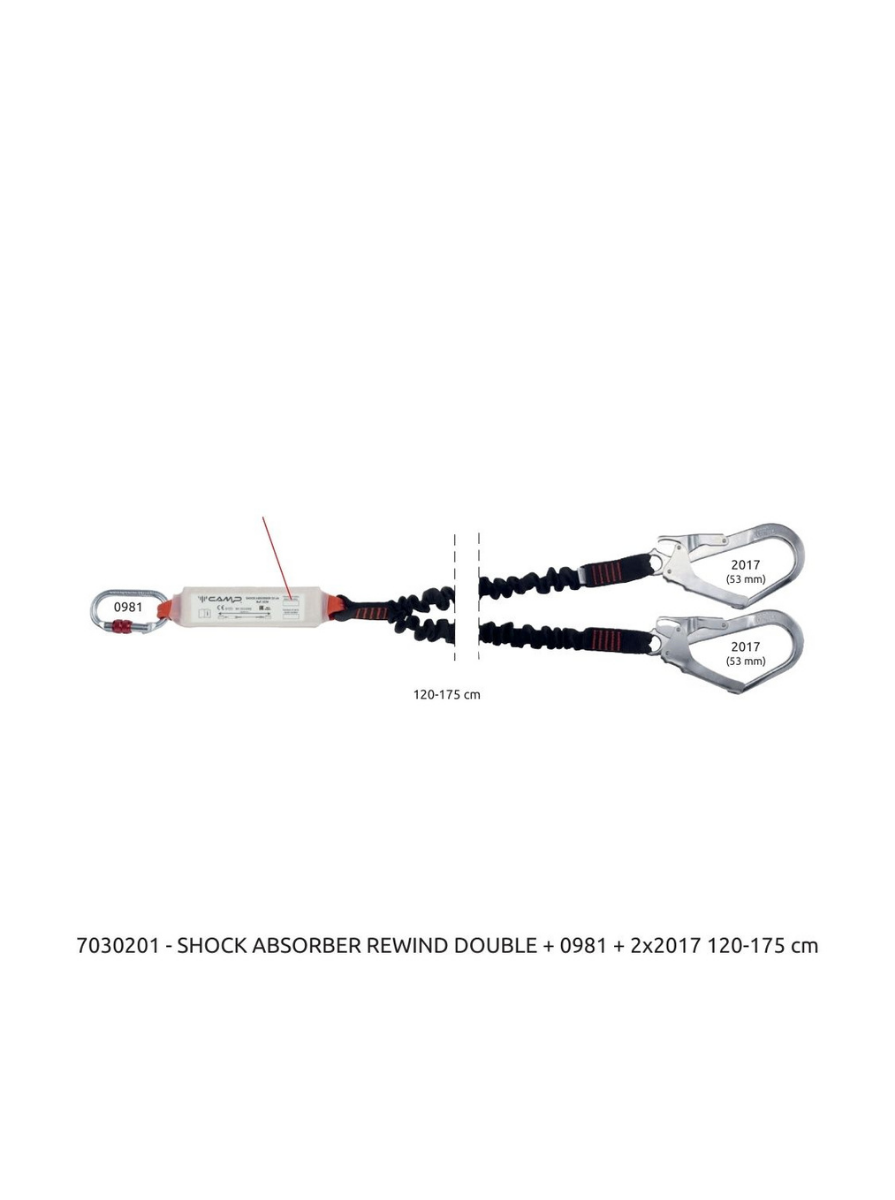 CAMP 7030201 Şok Emicili Elastik Çift Lanyard