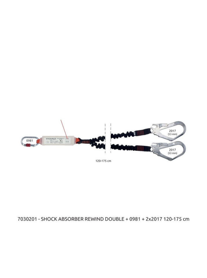 CAMP 7030201 Şok Emicili Elastik Çift Lanyard