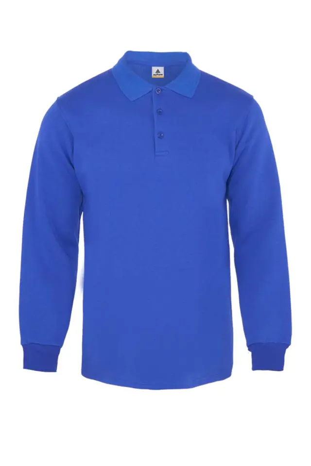 Myform Comfort 8115 Saks Mavi Polo Yaka Sweatshirt
