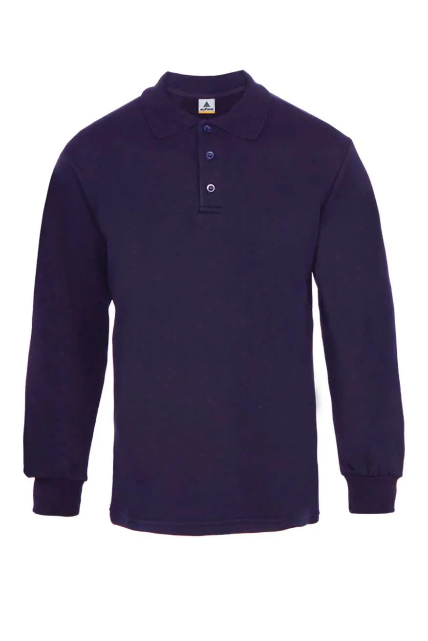Myform Comfort 8115 Lacivert Polo Yaka Sweatshirt