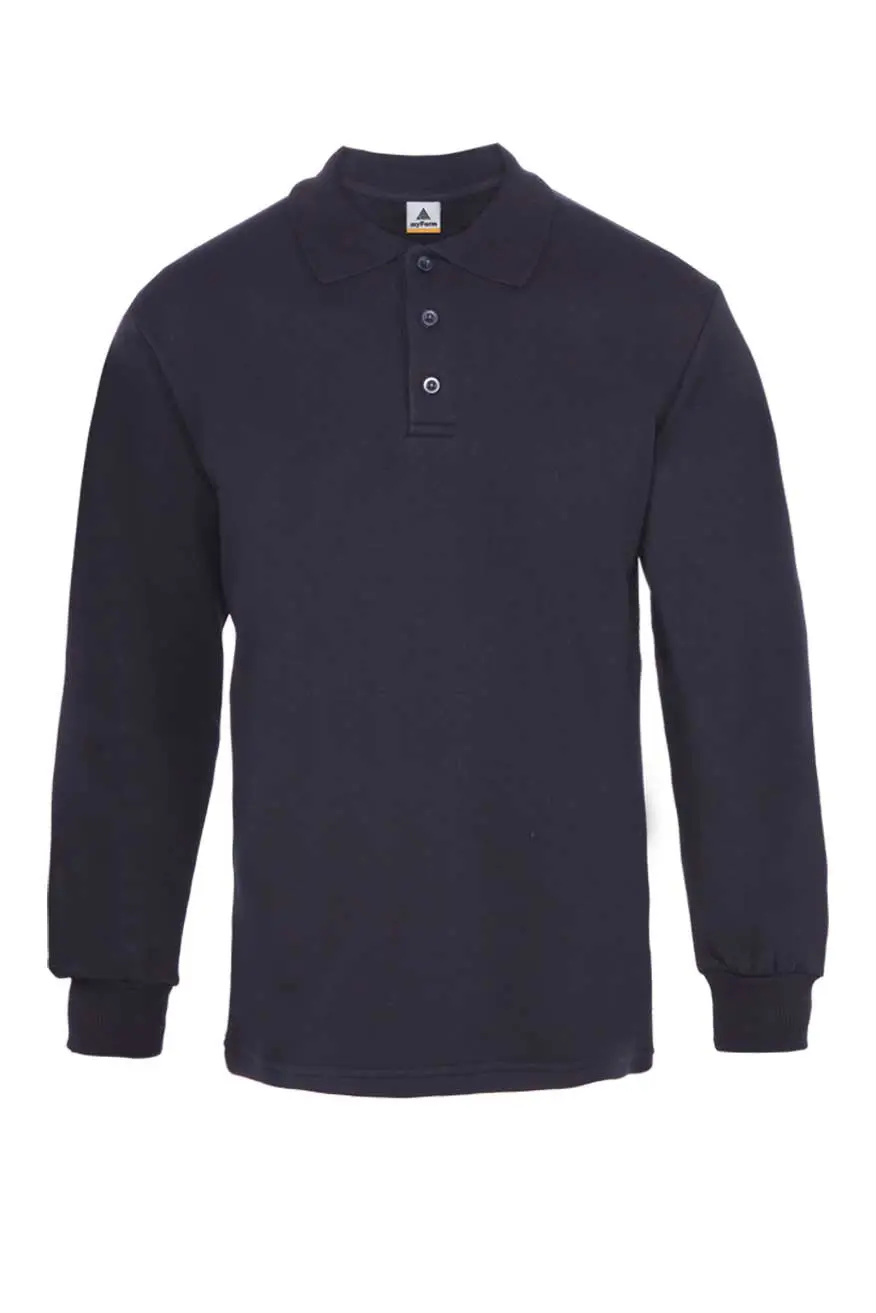 Myform Comfort 8115 Siyah Polo Yaka Sweatshirt