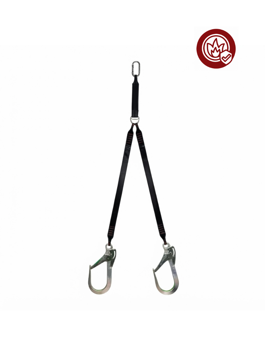Eksed EKS-240 Kaynakçı Isıya Dayanıklı Şok Emicili Çift Bacaklı Lanyard