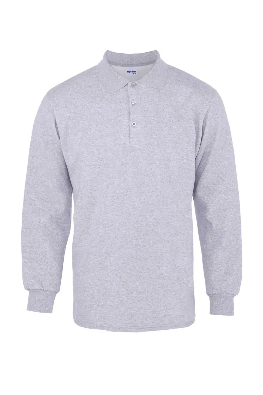Myform Eco 8112 Gri Polo Yaka Sweatshirt