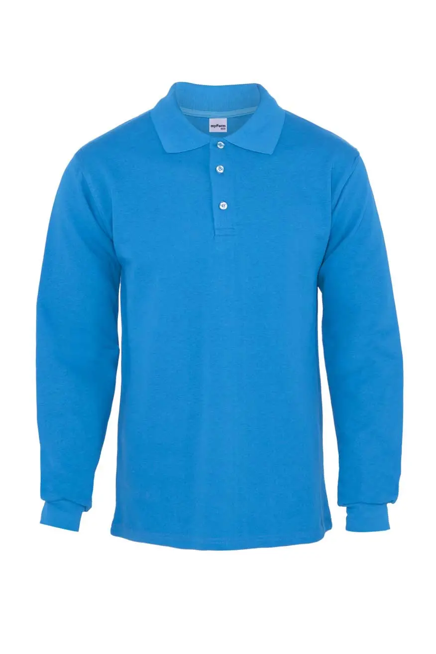 Myform Eco 8112 Turkuaz Polo Yaka Sweatshirt