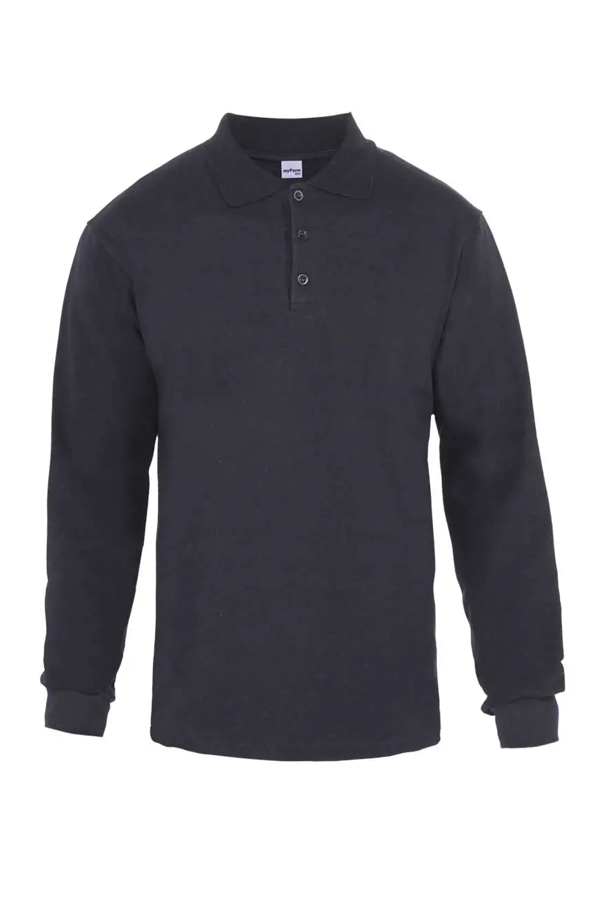 Myform Eco 8112 Siyah Polo Yaka Sweatshirt