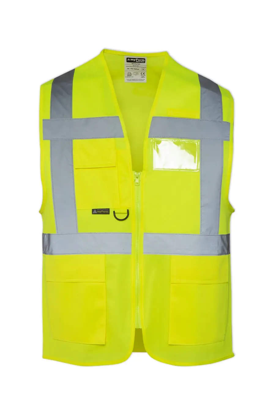Myform Olympus Hi-Vis 9146 Reflektörlü Sarı İkaz Yeleği