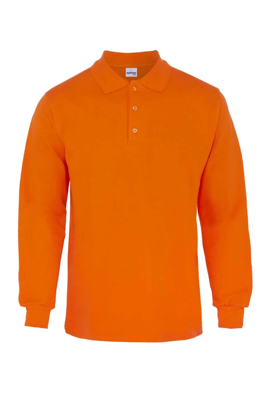 Myform Eco 8112 Turuncu Polo Yaka Sweatshirt