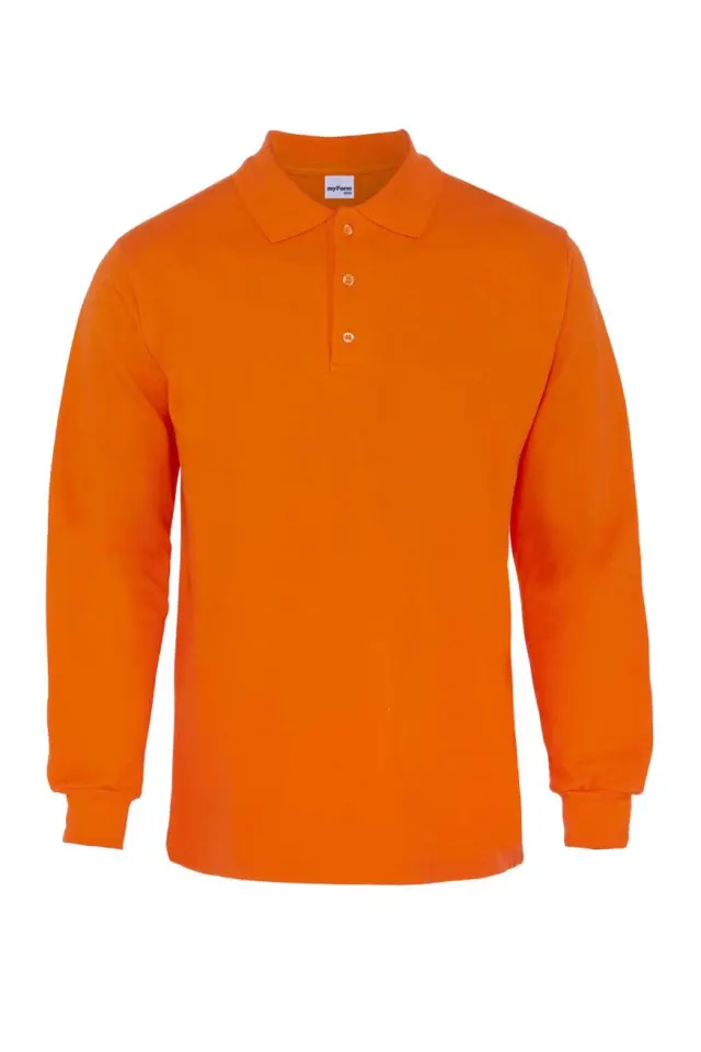 Myform Eco 8112 Turuncu Polo Yaka Sweatshirt