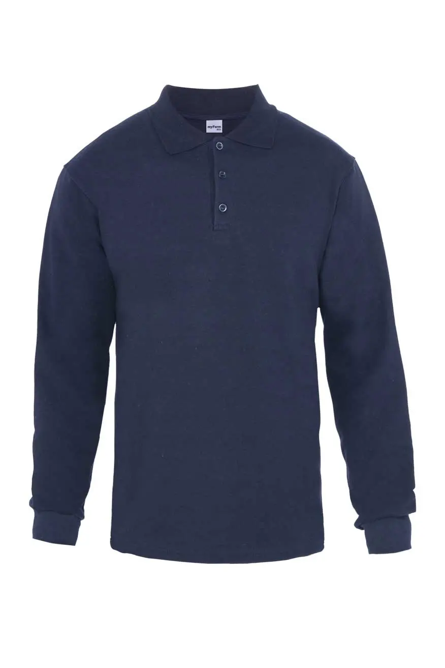 Myform Eco 8112 Lacivert Polo Yaka Sweatshirt
